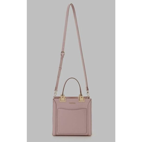 NWOT Samantha Vega light pink box Tote with crossbody strap - Picture 6 of 6